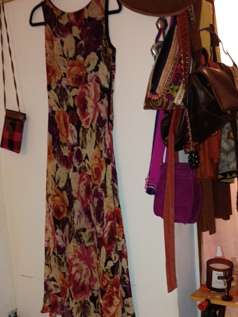 Talbots LONG 100% SILK Print Dress Also Pictured A Sunflower Truffles Dress